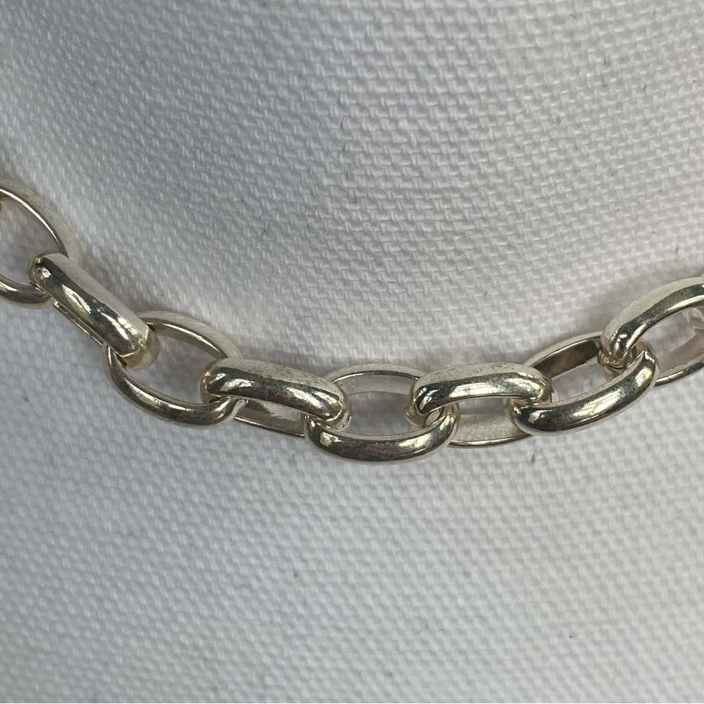 Silver Chain Link Necklace - Picture 10 of 12